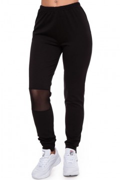 Чёрные спортивные брюки с сеткой Abelie(фото2)