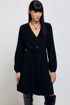 Чёрное платье с воланом 10200200974 Concept Club