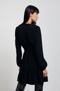 Чёрное платье с воланом 10200200974 Concept Club(фото3)