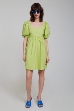 Ярко-зелёное короткое платье с завязкам по спинке 1.1.1.22.01.44.06494/130442 Incity(фото2)