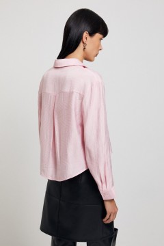 Укороченная светло-розовая блузка 10200260525 Concept Club(фото3)