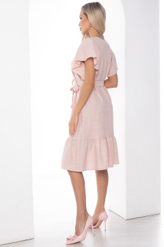 Платье розовое с воланом Lady Taiga(фото4)